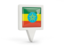 Ethiopia. Square pin icon. Download icon.