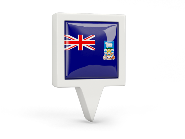 Square pin icon. Download flag icon of Falkland Islands at PNG format