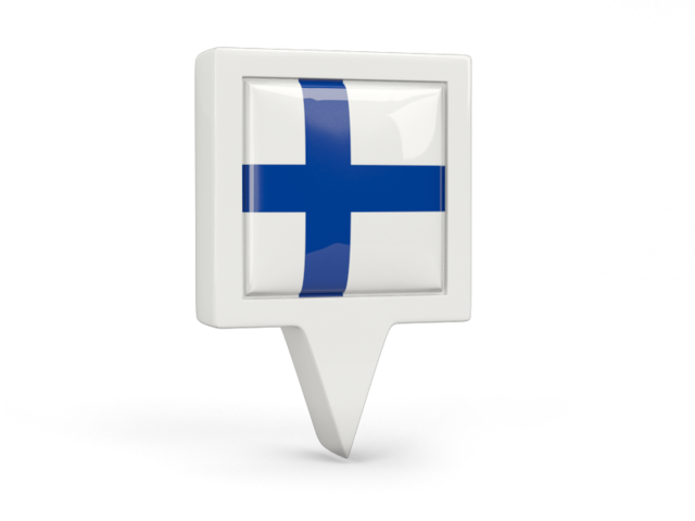 Square pin icon. Download flag icon of Finland at PNG format