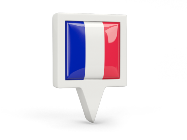 Square pin icon. Download flag icon of France at PNG format