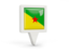 French Guiana. Square pin icon. Download icon.