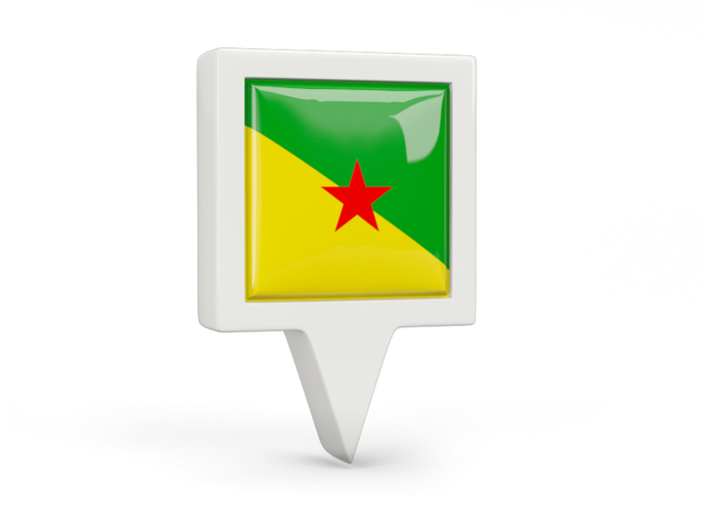 Square pin icon. Download flag icon of French Guiana at PNG format