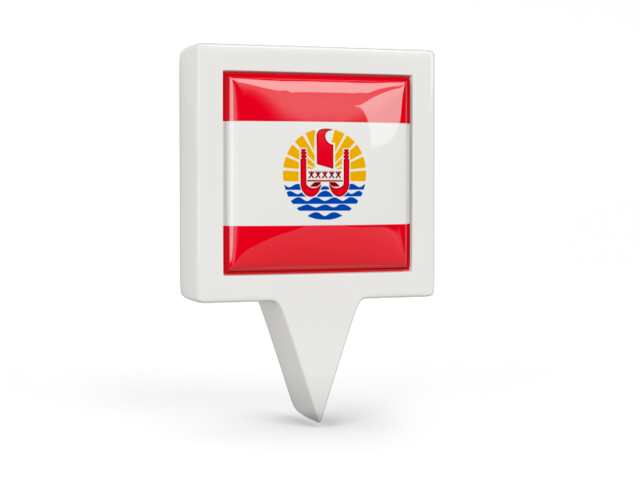 Square pin icon. Download flag icon of French Polynesia at PNG format