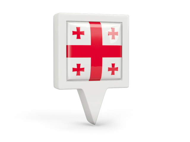Square pin icon. Download flag icon of Georgia at PNG format