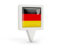 Germany. Square pin icon. Download icon.