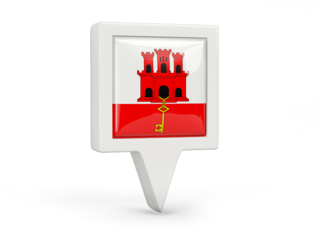 Square pin icon. Download flag icon of Gibraltar at PNG format