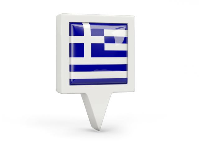 Square pin icon. Download flag icon of Greece at PNG format