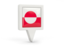 Greenland. Square pin icon. Download icon.