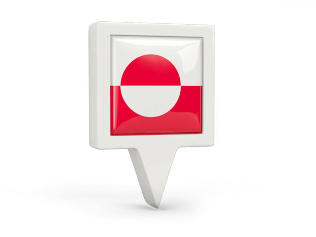 Square pin icon. Download flag icon of Greenland at PNG format