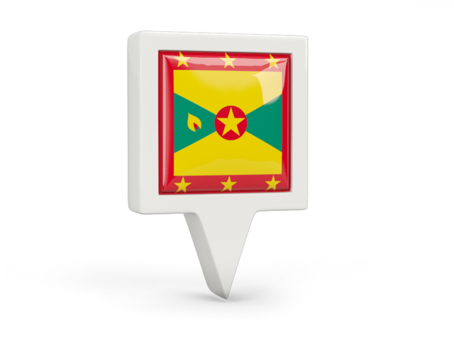 Square pin icon. Download flag icon of Grenada at PNG format