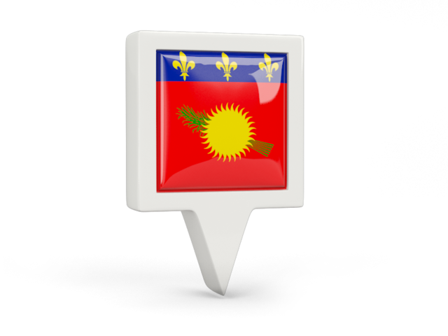 Square pin icon. Download flag icon of Guadeloupe at PNG format