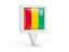 Guinea. Square pin icon. Download icon.