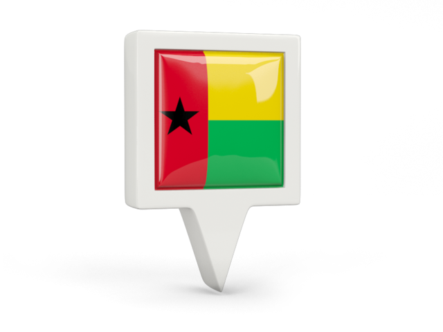 Square pin icon. Download flag icon of Guinea-Bissau at PNG format