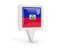 Haiti. Square pin icon. Download icon.