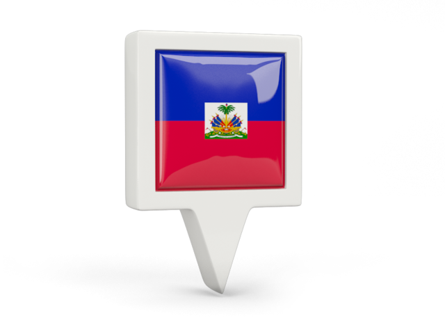 Square pin icon. Download flag icon of Haiti at PNG format