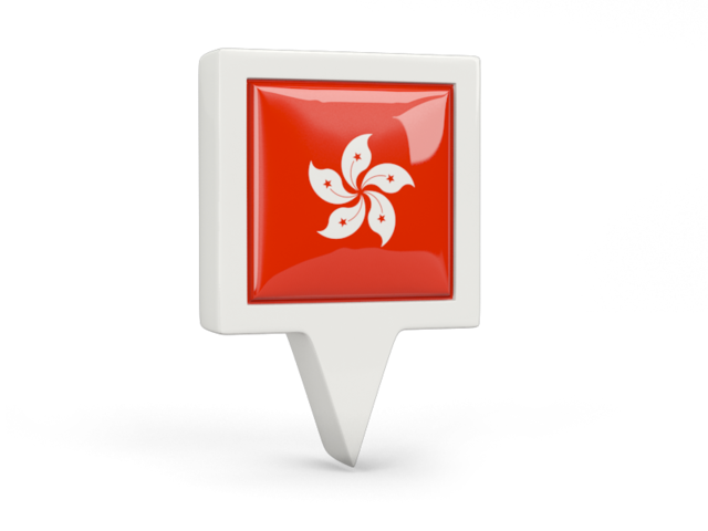 Square pin icon. Download flag icon of Hong Kong at PNG format