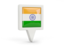 India. Square pin icon. Download icon.