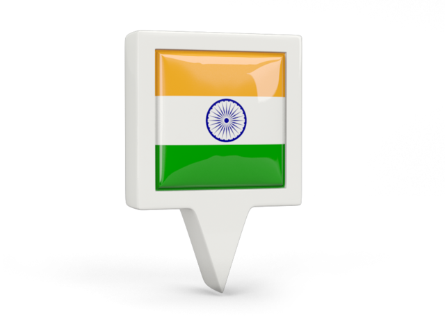 Square pin icon. Download flag icon of India at PNG format