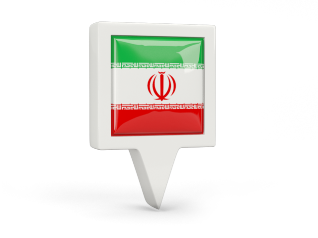 Square pin icon. Download flag icon of Iran at PNG format