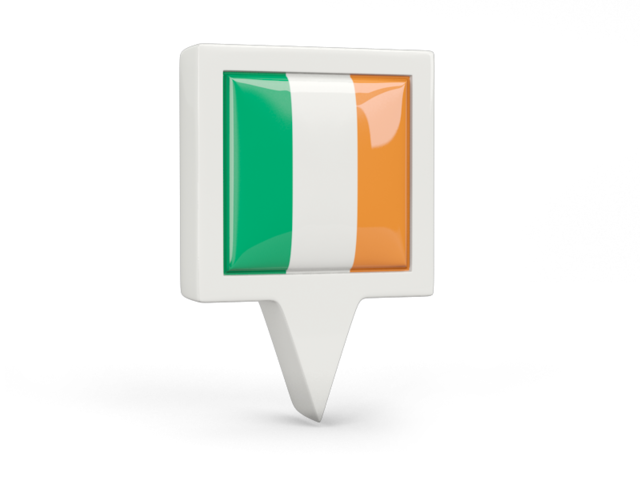 Квадратный флажок. Скачать флаг. Ирландия