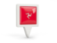 Isle of Man. Square pin icon. Download icon.