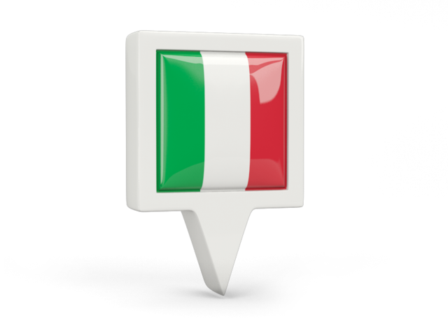 Квадратный флажок. Скачать флаг. Италия