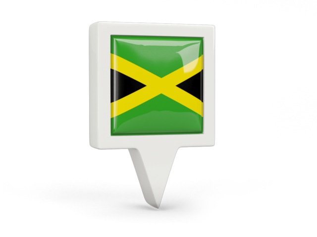 Квадратный флажок. Скачать флаг. Ямайка
