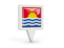 Kiribati. Square pin icon. Download icon.