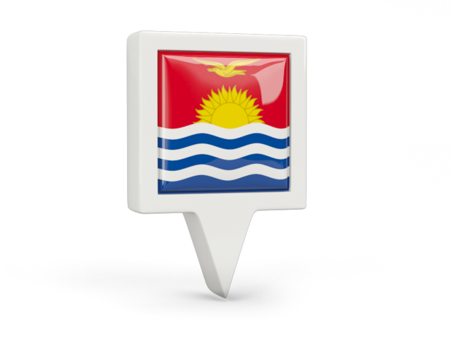 Квадратный флажок. Скачать флаг. Кирибати