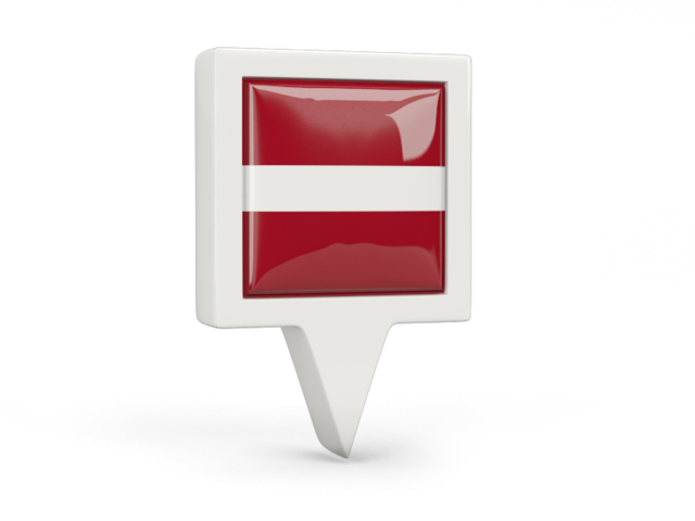 Square pin icon. Download flag icon of Latvia at PNG format