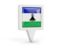 Lesotho. Square pin icon. Download icon.