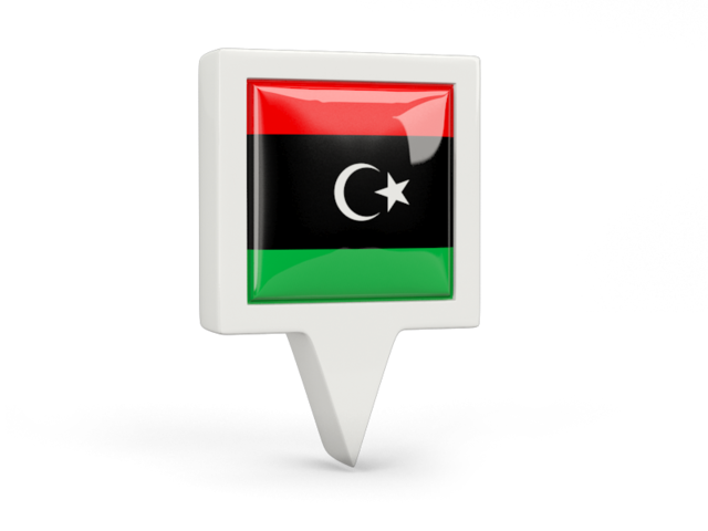 Square pin icon. Download flag icon of Libya at PNG format