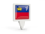 Liechtenstein. Square pin icon. Download icon.