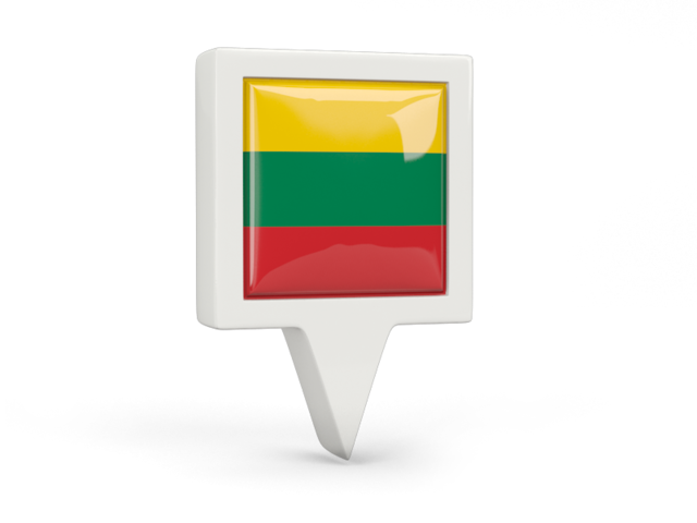 Square pin icon. Download flag icon of Lithuania at PNG format