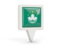 Macao. Square pin icon. Download icon.
