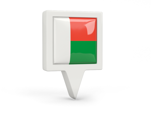 Square pin icon. Download flag icon of Madagascar at PNG format