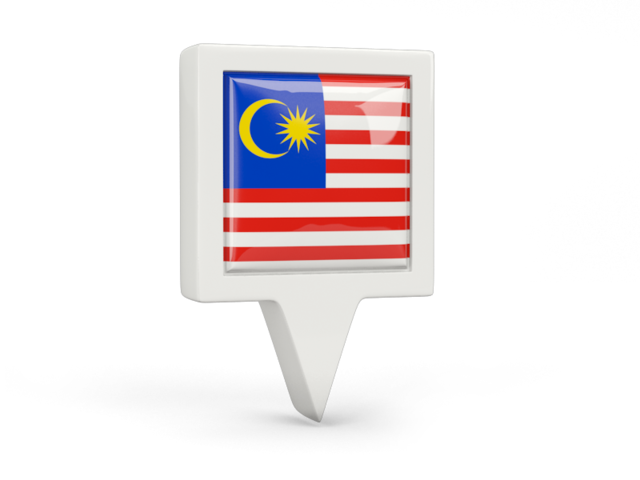 Square pin icon. Download flag icon of Malaysia at PNG format