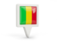 Mali. Square pin icon. Download icon.