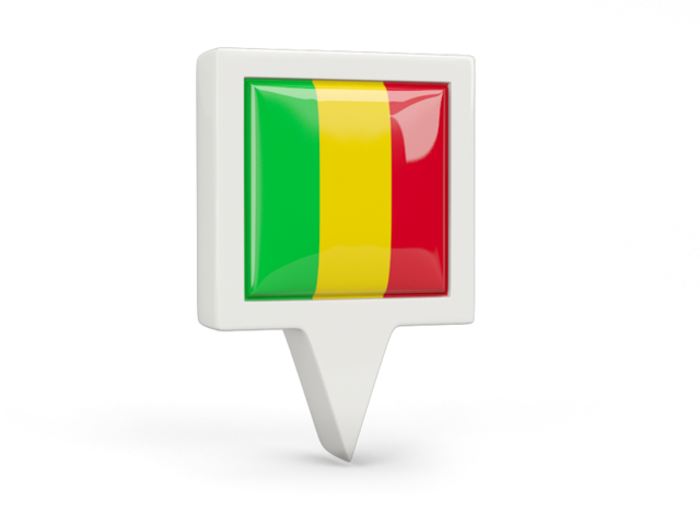 Square pin icon. Download flag icon of Mali at PNG format