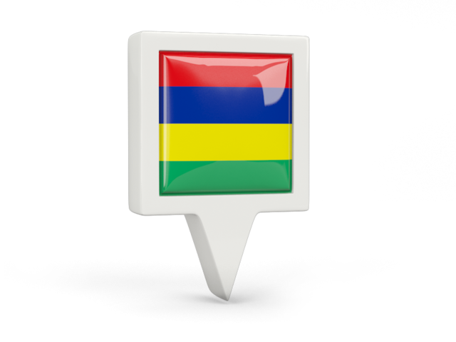 Square pin icon. Download flag icon of Mauritius at PNG format