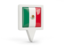 Mexico. Square pin icon. Download icon.