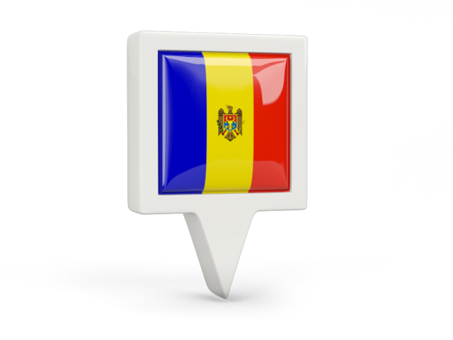 Square pin icon. Download flag icon of Moldova at PNG format