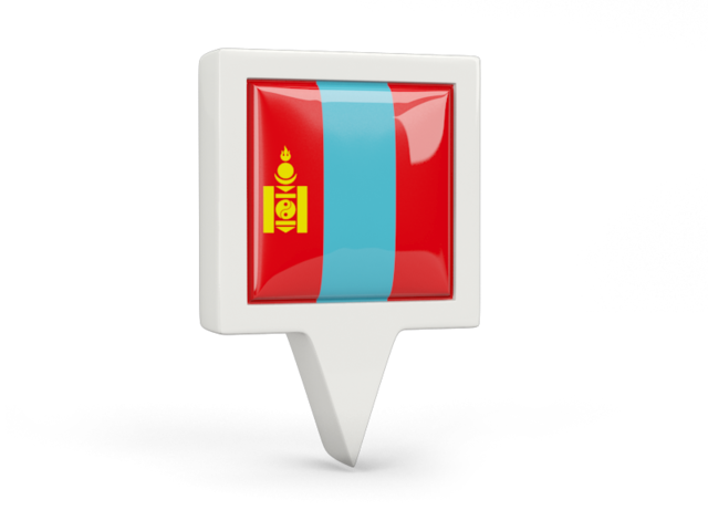Square pin icon. Download flag icon of Mongolia at PNG format