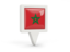 Morocco. Square pin icon. Download icon.