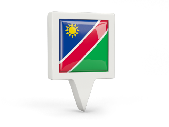 Квадратный флажок. Скачать флаг. Намибия