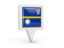 Nauru. Square pin icon. Download icon.