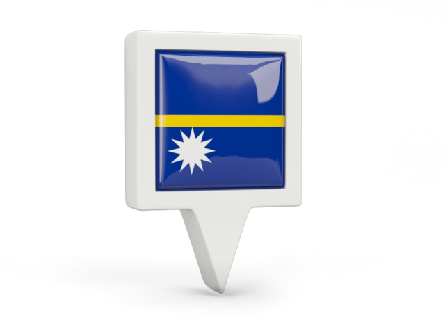 Square pin icon. Download flag icon of Nauru at PNG format