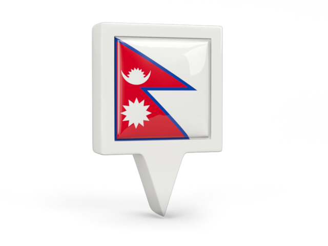 Square pin icon. Download flag icon of Nepal at PNG format