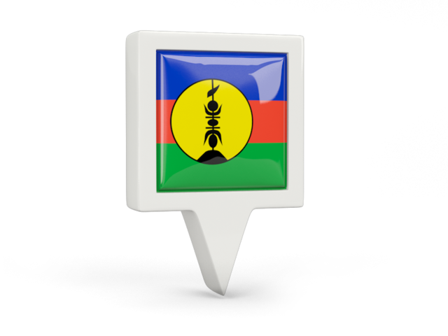 Square pin icon. Download flag icon of New Caledonia at PNG format