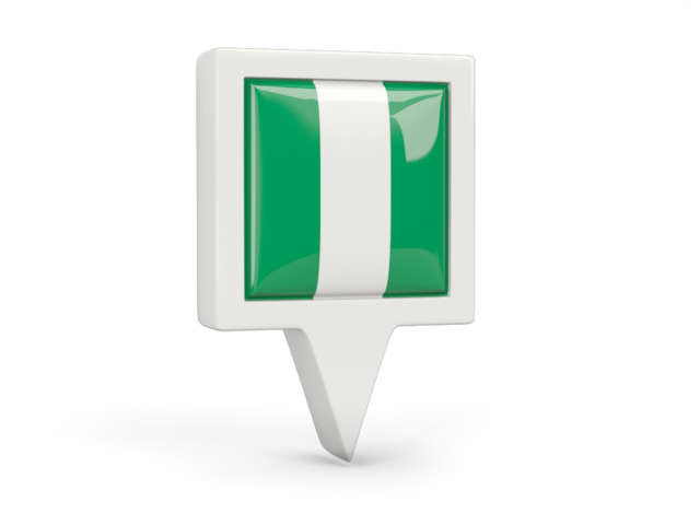 Square pin icon. Download flag icon of Nigeria at PNG format